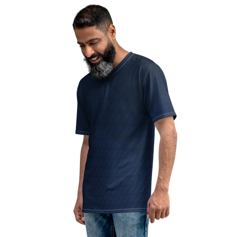 Herren-T-Shirt Allover-Druck Blau