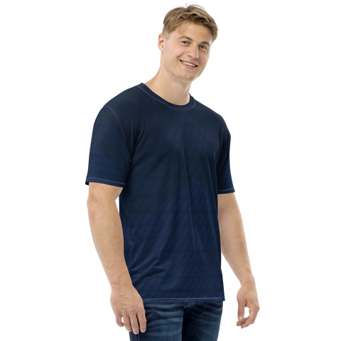 Herren-T-Shirt Allover-Druck Blau