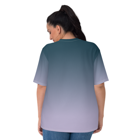 Damen-T-Shirt Allover-Druck Farbverlauf