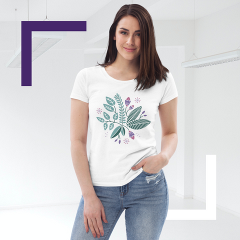 Enganliegendes Öko-T-Shirt für Damen FLRS